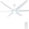 Ceiling Fan with Lights Remote Control, Large Ceiling Fan White, 6 Blades 6 Speeds 3 CCT Modern Ceiling Fans Light for Outdoor Indoor Patios Living Room Porch Garage Warehouse
