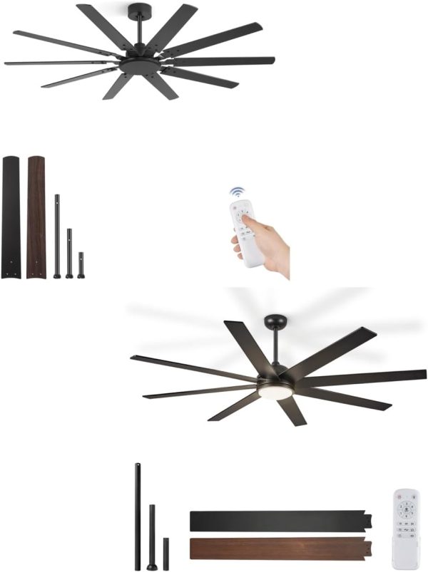 ceinling fan without light + ceinling fan with lights