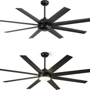 61Q9R42pOL._AC_SL1500_.jpg 65 Inch Ceiling Fans, Black Indoor/Outdoor Ceiling Fan with Quiet Reversible DC Motor, 6 Speeds, 8 Blades Large Ceiling Fan for Living Room Bedroom Patio