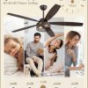 Farmhouse Ceiling Fans with Lights and Remote, 60 Inch Industrial Caged Ceiling Fans for Living Room Bedroom Kitchen, 6 Speed Reversible Quiet DC Motor, Dual Finish 5 BladesOil Bronze