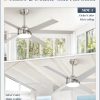 60 Inch Ceiling Fans with Lights and Remote, Reversible 6 Blades, Dimmable, 3000K-6000K Adjustable, Outdoor Ceiling Fans for Patios, Large Ceiling Fan for Indoor or Covered Outdoor, Nickel