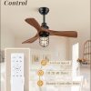 36Inch Ceiling Fans with Lights and Remote Control Farmhouse Flush Mount Ceiling Fan with 6-Speeds,Low Profile Ceiling Fans with Quiet Reversible DC Motor for Patio Living Room Bedroom