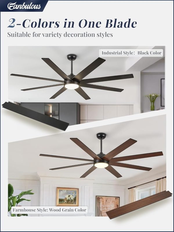 16in and 65 Inch Ceiling Fans with Lights and Remote, Black Fandelier Ceiling Fan with 6 Speeds and Timing, Modern Fan Lights Ceiling Fixtures for Kitchen, Bedroom, Outdoor