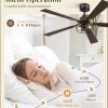 2 Pack Farmhouse 48 Inch Ceiling Fans with Lights, Industrial Caged Ceiling Fans for Bedroom Living Room, Double-Sided 5 Blades Rustic Ceiling Fan-Oil Bronze