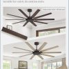 65 Inch Large Ceiling Fan Without Light, Modern Indoor/Outdoor Ceiling Fans No Light with Remote,6-Speed Reversible Quiet DC Motor, 10 Blade for Bedroom,Living Room,Patio,Garage(Oil Bronze)
