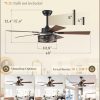 Farmhouse Ceiling Fans with Light, 48 Inch Bedroom Ceiling Fan with Lights, 6-Speed Adjustable, Quiet and Reversible DC Motor, Dual Finish 5 Blades, Rustic Caged Ceiling Fan for Living Room