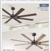 72 Inch Ceiling Fans No Light with Remote, Modern Ceiling Fan Without Light, Dual Finish 8 Blades, Reversible DC Motor, 6 Speed, Large Ceiling Fan for Indoor or Covered Outdoor, Oil Bronze