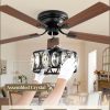 56 Inch Chandelier Ceiling Fans with Lights and Remote, Flush Mount Crystal Ceiling Fan with 6-Speeds, Quiet Reversible DC Motor, Farmhouse Ceiling Fan for Bedroom, Living Room, Dining Room