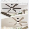 65 Inch Ceiling Fans with Lights, Farmhouse Large Ceiling Fans with Remote, Oil Bronze Modern Ceiling Fan with LED Light, Quiet DC Motor for Living Room, Bedroom, Kitchen, Indoor