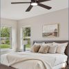 42 Inch Ceiling Fans with Lights and Remote,Indoor Modern Flush Mount Ceiling Fan with 3CCT 6-Speed Quiet DC Motor,Small Low Profile Ceiling Fan for Bedroom Living Room Office(Oil Bronze)