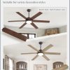 58 Inch Ceiling Fans with Lights and Remote, Walnut Indoor/Outdoor Ceiling Fan with Quiet Reversible DC Motor, 6 Speeds, 3CCT, 8 Blades Large Ceiling Fan for Living Room Bedroom Patio