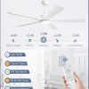60 Inch Ceiling Fans with Lights and Remote, White Modern Plug in Ceiling Fan with 6 Speeds,Bright LED Light,Reversible Quiet DC Motor for Bedroom,Living Room