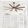 Ceiling Fans with Lights, 60 inch Large Ceiling Fan with Light and Remote, Outdoor Bronze Ceiling Fan for Living Room Patio, 6 Speeds, Reversible Quiet DC Motor, 3 CCT, Bi-Color 8 Blades