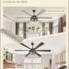 65 Inch Ceiling Fan with Lights, Farmhouse Caged Ceiling Fans with Remote,Oil Bronze Industrial Ceiling Fans with Quiet Reversible DC Motor, Large Ceiling Fan for Living Room, Bedroom