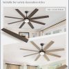 72 Inch Ceiling Fans with Lights, Large Farmhouse Ceiling Fans with Remote, Oil Bronze Ceiling Fan Fixtures with Bright LED Light for Living Room, Bedroom, Kitchen