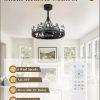 20 Inch Farmhouse Rustic Ceiling Fan with Light and Remote, Black Chandelier Fan with Bear and Deer Design,Summer Sand Beach Design,Rustic Chandeliers for Living Room, Bedroom