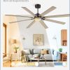 Modern Farmhouse 84 Inch Large Ceiling Fan, 6-Speed Reversible DC Industrial Ceiling Fans with Lights for Shop/Living Room/Covered Outdoor-Oil Rubbed Bronze