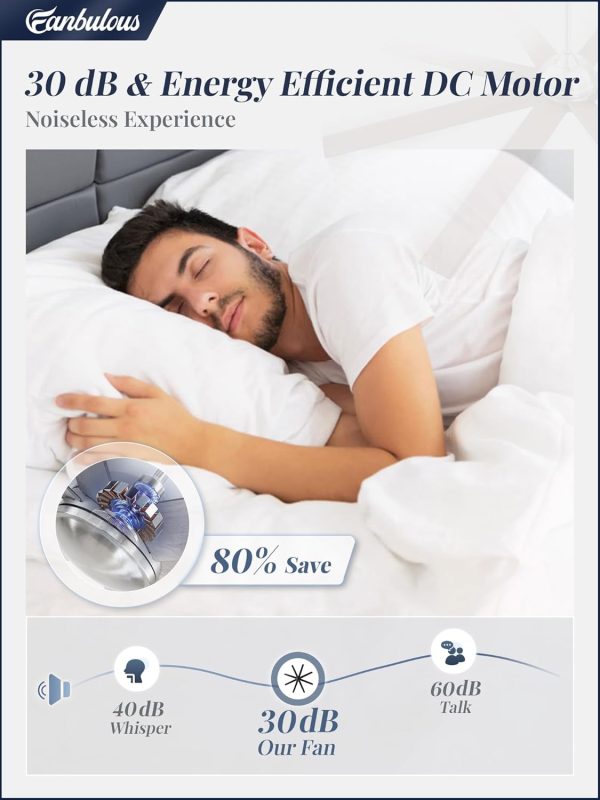 72 Inch large Ceiling Fans without Lights, Brushed Nickel Modern Ceiling Fan, 6-Speeds, Quiet Reversible DC Motor, Indoor/Outdoor Ceiling Fan with Remote for Patio, Living Room, Bedroom