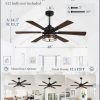 Farmhouse Ceiling Fans with Lights and Remote,Industrial Large Ceiling Fan with 6-Speed Reversible DC Motor and 6 Dual Finish Blades,Black Ceiling Fan with Light for Living bedroom Patio