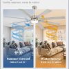 72 Inch Large Ceiling Fans with Lights, Farmhouse Ceiling Fan with Light and Remote, Dual Finish 8 Blades, Reversible DC Motor, 3CCT, 6 Speed, Modern Ceiling Fan for Living Room, Nickel