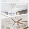 Ceiling Fans with Lights, 72 inch Large Ceiling Fan with Light and Remote, Champaign Gold Ceiling Fan for Living Room Patio, 6 Speeds, Reversible Quiet DC Motor, 3 CCT, Bi-color 8 Blades