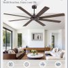 72 Inch Ceiling Fans No Light with Remote, Modern Ceiling Fan Without Light, Dual Finish 8 Blades, Reversible DC Motor, 6 Speed, Large Ceiling Fan for Indoor or Covered Outdoor, Oil Bronze