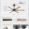 52 Inch Ceiling Fans No Light with Remote, Modern Ceiling Fan Without Light, Dual Finish 6 Blades, Reversible DC Motor, 6 Speed, Large Ceiling Fan for Indoor or Covered Outdoor, Oil Bronze