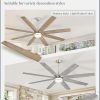 72 Inch Ceiling Fans with Lights, Large Farmhouse Ceiling Fans with Remote, Walnut&Gray Ceiling Fan Fixtures with Bright LED Light for Living Room, Bedroom, Kitchen