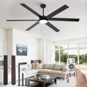 71LiYNoA8lL._AC_SL1500_.jpg 72 Inch Ceiling Fans with Lights and Remote, Reversible 6 Blades & Dimmable 3-Color Outdoor Ceiling Fans for Patios, DC Motor Large Ceiling Fan for Indoor or Covered Outdoor, Black