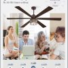 65 Inch Farmhouse Ceiling Fans with Lights and Remote,Industrial Large Ceiling Fan with 6-Speed Reversible DC Motor and 6 Dual Finish Blades,Oil Bronze Ceiling Fan with Light for Living Bedroom Patio