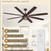 Farmhouse Ceiling Fans with Lights and Remote, 72 Inch Oil Bronze Industrial Caged Ceiling Fans for Bedroom Living Room Kitchen, 6 Speed Reversible Quiet DC Motor, Dual Finish 8 Blades