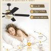 60 Inch Fandelier Ceiling Fan with Double-layer LED Light, Black Chandelier Fan, 3CCT, 6-Speeds, Quiet DC Motor, Ceiling Fan Chandeliers, Modern Ceiling Fans for Bedroom, Living Room