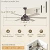 65 Inch Ceiling Fan with Lights, Farmhouse Caged Ceiling Fans with Remote,Oil Bronze Industrial Ceiling Fans with Quiet Reversible DC Motor, Large Ceiling Fan for Living Room, Bedroom