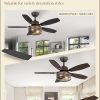 Farmhouse Oil Bronze Ceiling Fans with Lights and Remote, 42 Inch Bedroom Caged Ceiling Fans for Living Room Kitchen6 Speed Reversible Quiet DC Motor, Dual Finish 5 Blades
