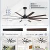 72 inch Large Ceiling Fans with Lights and Remote, Reversible DC Motor,3 CCT, 6 Speed, Modern Ceiling Fan for Living Room Patio, Black