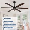 72 Inch Farmhouse Ceiling Fans with Lights and Remote,Industrial Large Ceiling Fan with 6-Speed Reversible DC Motor and 6 Dual Finish Blades,Oil Bronze Ceiling Fan with Light for Living Bedroom Patio