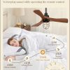 36Inch Ceiling Fans with Lights and Remote Control Farmhouse Flush Mount Ceiling Fan with 6-Speeds,Low Profile Ceiling Fans with Quiet Reversible DC Motor for Patio Living Room Bedroom