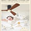 Ceiling Fans with Lights and Remote Control,Modern Flush Mount Ceiling Fan with 3 LED Colors,Outdoor Low Profile Ceiling Fans with 6-Speeds Timer DC Motor for Bedroom Living Room Patio