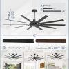 72 Inch Large Ceiling Fan Without Light, Modern Indoor/Outdoor Ceiling Fans No Light with Remote,6-Speed Reversible Quiet DC Motor, 10 Blade for Bedroom,Living Room,Patio,Garage(Black)