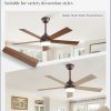 48 Inch Ceiling Fan with Light and Remote, Brown Ceiling Fans with Light, 5 Dual-Color Blades, Reversible Quiet DC Motor, 6 Speeds, 3CCT Adjustable LED for Bedroom Living Room Kitchen Patio