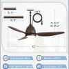 42 In Outdoor Ceiling Fan with Light, Plug-in Ceiling Fans with Waterproof IP65, Smart APP Remote Control, 6-Speed DC Motor, Dimmable 3CCT, Hanging Fans with Cord for Gazebo Patio Porch (Bronze)