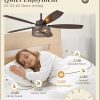 Farmhouse Oil Bronze Ceiling Fans with Lights and Remote, 52 Inch Bedroom Caged Ceiling Fans for Living Room Kitchen6 Speed Reversible Quiet DC Motor, Dual Finish 5 Blades