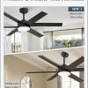 52 Inch Ceiling Fans with Lights and Remote, Reversible 6 Blades, Dimmable, 3000K-6000K Adjustable, Outdoor Ceiling Fans for Patios, Large Ceiling Fan for Indoor or Covered Outdoor, Black