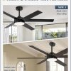 56 Inch Ceiling Fans with Lights and Remote, Reversible 6 Blades, Dimmable, 3000K-6000K Adjustable, Outdoor Ceiling Fans for Patios, Large Ceiling Fan for Indoor or Covered Outdoor-Black