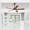 48 Inch Ceiling Fan with Light and Remote, Brown Ceiling Fans with Light, 5 Dual-Color Blades, Reversible Quiet DC Motor, 6 Speeds, 3CCT Adjustable LED for Bedroom Living Room Kitchen Patio