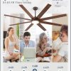 74 Inch Ceiling Fans with Lights and Remote, Walnut Indoor/Outdoor Ceiling Fan with Quiet Reversible DC Motor, 6 Speeds, 3CCT, 8 Blades Large Ceiling Fan for Living Room Bedroom Patio