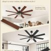 65 Inch Farmhouse Ceiling Fan with Lights and Remote, Black Ceiling Fans with Lights, Modern Ceiling Fan with 6-Speed Reversible DC Motor, 3CCT, Large Ceiling Fans for Living Room, Bedroom, Patio