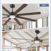 Modern Farmhouse 84 Inch Large Ceiling Fan, 6-Speed Reversible DC Industrial Ceiling Fans with Lights for Shop/Living Room/Covered Outdoor-Oil Rubbed Bronze
