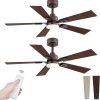 2 Pack of 42 Ceiling Fans with Lights and Remote, Modern Low Profile Ceiling Fans with Dimmable 3CCT Quiet DC Motor, Reversible Celing Fan with 6-Speeds Timer for Bedroom, Oil Bronze