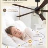 1 Pack Farmhouse 60 Inch Ceiling Fans with Lights, Black Industrial Caged Ceiling Fans for Bedroom Living Room, Double-Sided 5 Blades Rustic Ceiling Fan-Black